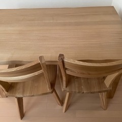 【使用期間2年以内】タモ材ダイニングセット 定価175,000円