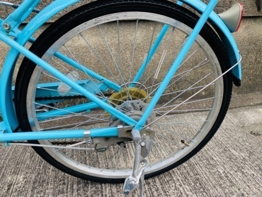 子供中古自転車22インチ、6段変速、オートライト