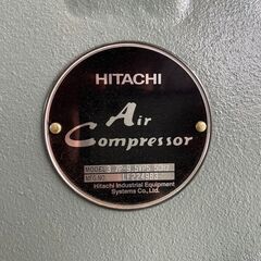 日立産機 コンプレッサー ベビコン 3.7P-9.5VP5/ 50hz (給油式/圧力開閉器式/三相200V/3.7kW) 【使用時間172時間】の画像