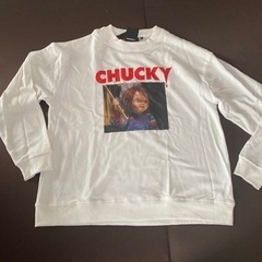 新品　映画 チャイルドプレイ チャッキー ホワイト トレーナー L