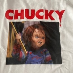 新品　映画 チャイルドプレイ チャッキー ホワイト トレーナー Lの画像