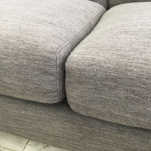 【✨オットマン付き❗️✨カウチ❗️✨ファブリック❗️✨】定価¥58,000 オットマン付き３Pソファ  ブラウン  ソファ  ３人掛け