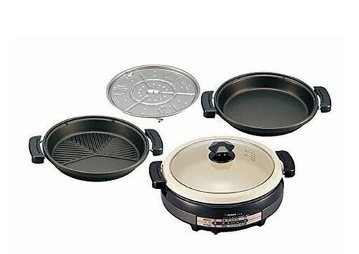 未使用品 ZOJIRUSHI グリルなべ あじまる EP-RV30-TA 土鍋風 大型なべ 内径30.4㎝ ブラウン 直火OK キッチ