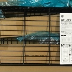 売約済み！B064【定価5,908円→1,400円】アイリスオーヤマ カラー メタルラック ブラック CMM-75124の画像