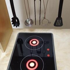 【決まりました】IKEA イケア おままごと キッチン 付属品ありの画像