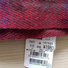 新品✨大判ショール　赤チェック柄の画像