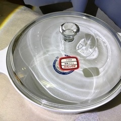 【新品未使用品】超耐熱ガラス製器具　パイロセラム　丸型ソースパンの画像