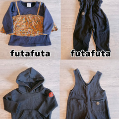 futafuta UNIQLO 80cm 95cm 長袖　パーカー　サロペット　ニット帽　10点の画像