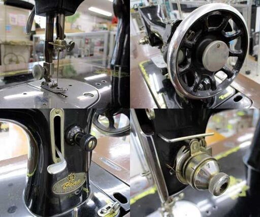 PINE 足踏みミシン アンティークミシン TYPE P-4 動作未確認 レトロ ベルト欠損 リメイク用に!! パイン 屯田店　