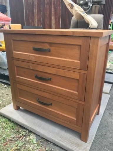 【お話し中です】【ニトリ】ローチェスト　3段　エリル800 クラシックモダン