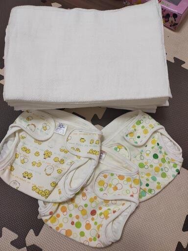 むつカバー(60cm×3枚)\u0026布おむつ(20枚)