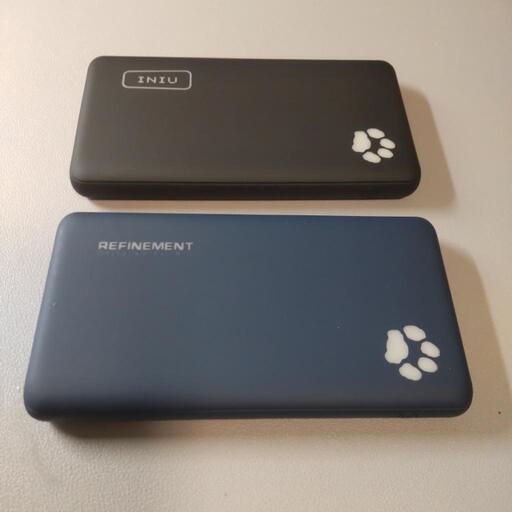 モバイルバッテリー 10000mA ライト付 2個 キャンプなどにも