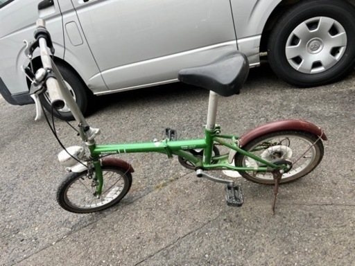 古い折り畳み自転車  ジャンクです。乗れれば大丈夫という方に。防犯登録込！しげん屋