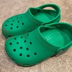 クロックス　グリーン　20cm  サンダル　ワニ