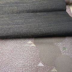 帯 和服 長さ(約)221㎝ 献上連珠文様 茶系 仕立て上がり 和装 苫小牧西店の画像