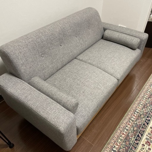 LOWYA [幅159] 2人掛け 天然木脚ソファ