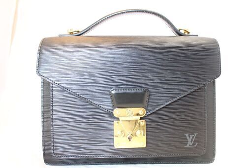 LOUIS VITTON ルイヴィトン エピ モンソー ハンドバッグ ブラック ゴールド金具 M52122　ユニセックス　美品