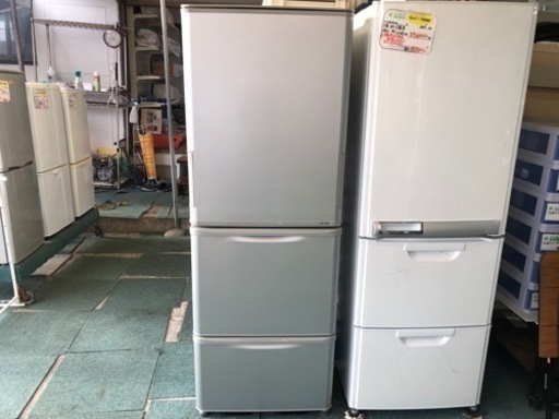 【リサイクルサービス八光　田上店　安心の3か月保証　配達・設置OK】シャープ SHARP SJ-W351D-S [冷蔵庫 (350L・どっちもドア) 3ドア シルバー系]