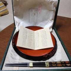 ☆値下げ  特産 輪島塗 菓子鉢&箸セットの画像