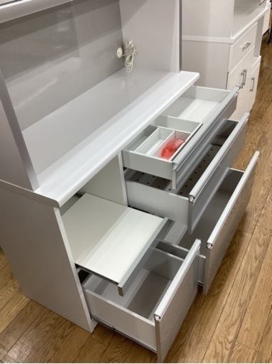 KJ-23【新入荷　リサイクル品】オープンキッチンボード　白×グレー