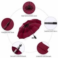 折りたたみ傘 自動開閉 12本骨 耐風 折り畳み傘 超撥水 遮光 おしゃれ ワンタッチ式 携帯便利 晴雨兼用 収納ポーチ付きの画像