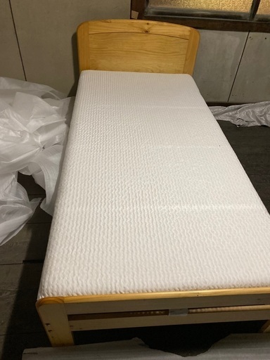 【ベッド 3000円】ニトリ シングルすのこベッド マット付
