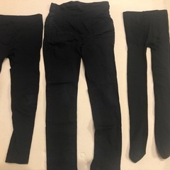 マタニティズボン&レギンス、タイツ（黒）＋オムツケース（未使用）