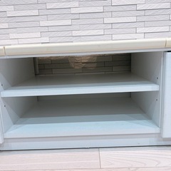 【お取引中】ホワイト木目調テレビ台の画像