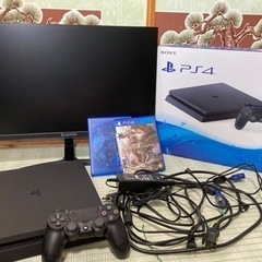 PlayStation4 CUH2000 ジェットブラック 500GB & AOPEN ゲーミングモニター 付！