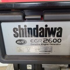 新ダイワ ガソリンエンジン発電機 EGR2600 26A 60Hz 100V 単相 エンジン整備済の画像