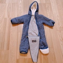 【美品】サイズ60〜70 デニム風星柄ジャンプスーツの画像