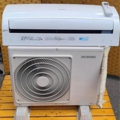 IRIS OHYAMA/アイリスオーヤマ ルームエアコン 2018年製 2.2kw IUF-2218 リモコン付き　6畳用 室外機付き