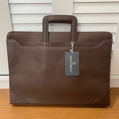 値下げしました。未使用NINO CERRUT 二ノ セルッティ本皮 ビジネスバッグ 茶の画像