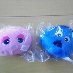 未使用品　ガチャピン＆ムックのキーホルダー