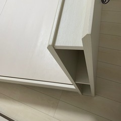 ニトリ　セミダブルベッド　美品　ホワイト木製の画像