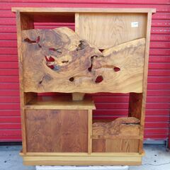 屋久杉 飾り棚/違い棚/サイドボード/和家具 中古