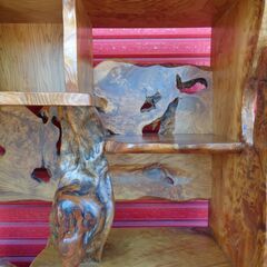 屋久杉 飾り棚/違い棚/サイドボード/和家具 中古