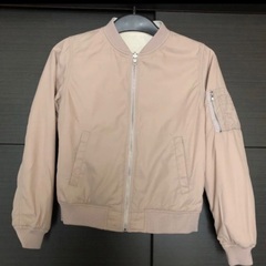 レディースレース＆ピンクリバーシブルブルゾンの画像