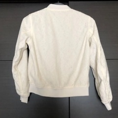 レディースレース＆ピンクリバーシブルブルゾンの画像