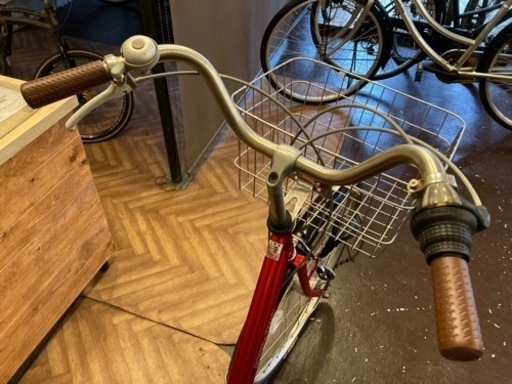 【タイヤ・チューブ新品！】LEDオートライト　6段変速　26インチ自転車　レッド