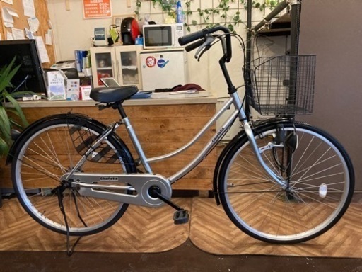【26インチ】自転車　シルバー×ブラック