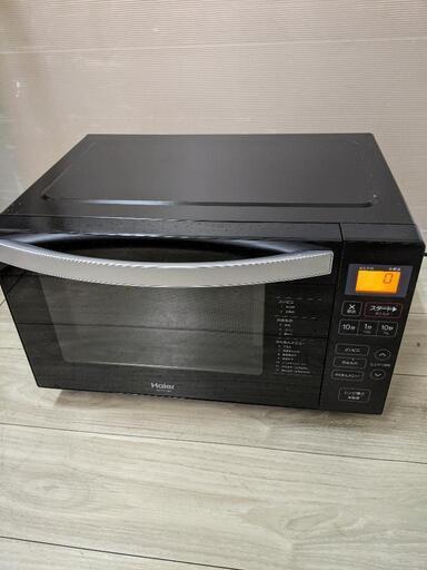 HAIER ハイアール 電子レンジ JM-FH18G 2021年製 ブラック/黒 ヘルツフリー 50/60Hz 家電 フラットタイプ