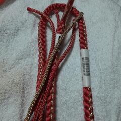 ピンク正絹絞り帯あげ未使用&正絹飾り付き帯締セットの画像