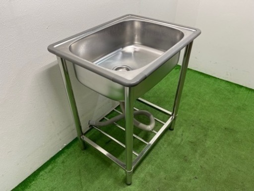 業務用　ステンレス　１槽シンク流し台　飲食店　厨房　W６５０ｘＤ５１０ｘＨ８００ｍｍ