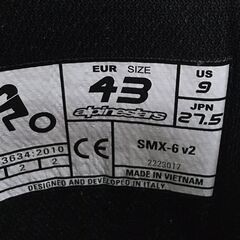 J1658 alpinestars アルパインスターズ バイクブーツ レーシングブーツ SMX-6 V2の画像
