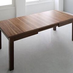 未使用訳あり　高さ６段階調整可能　伸長式こたつダイニングテーブル　長方形　80x120cm-80x150cm　ウォールナットブラウン