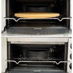 DeLonghi/デロンギ ピザ＆トースト 電気オーブン EO1202J-W 1400W 30センチピザストーン付【ユーズドユーズ名古屋天白店】J2126の画像