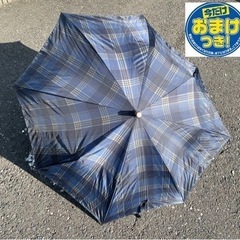 傘 チェック 約65cmサイズ 錆や錆汚れあり 骨曲がりあり 透...