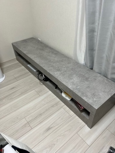 コンクリート調　テレビ台　ローテーブル　ディスプレイ