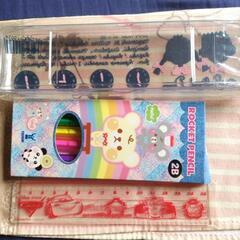 ペンケース&線引きロケットエンピツ５本